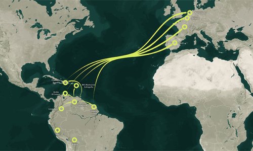 Map of Transatlantic Cocaine Routes